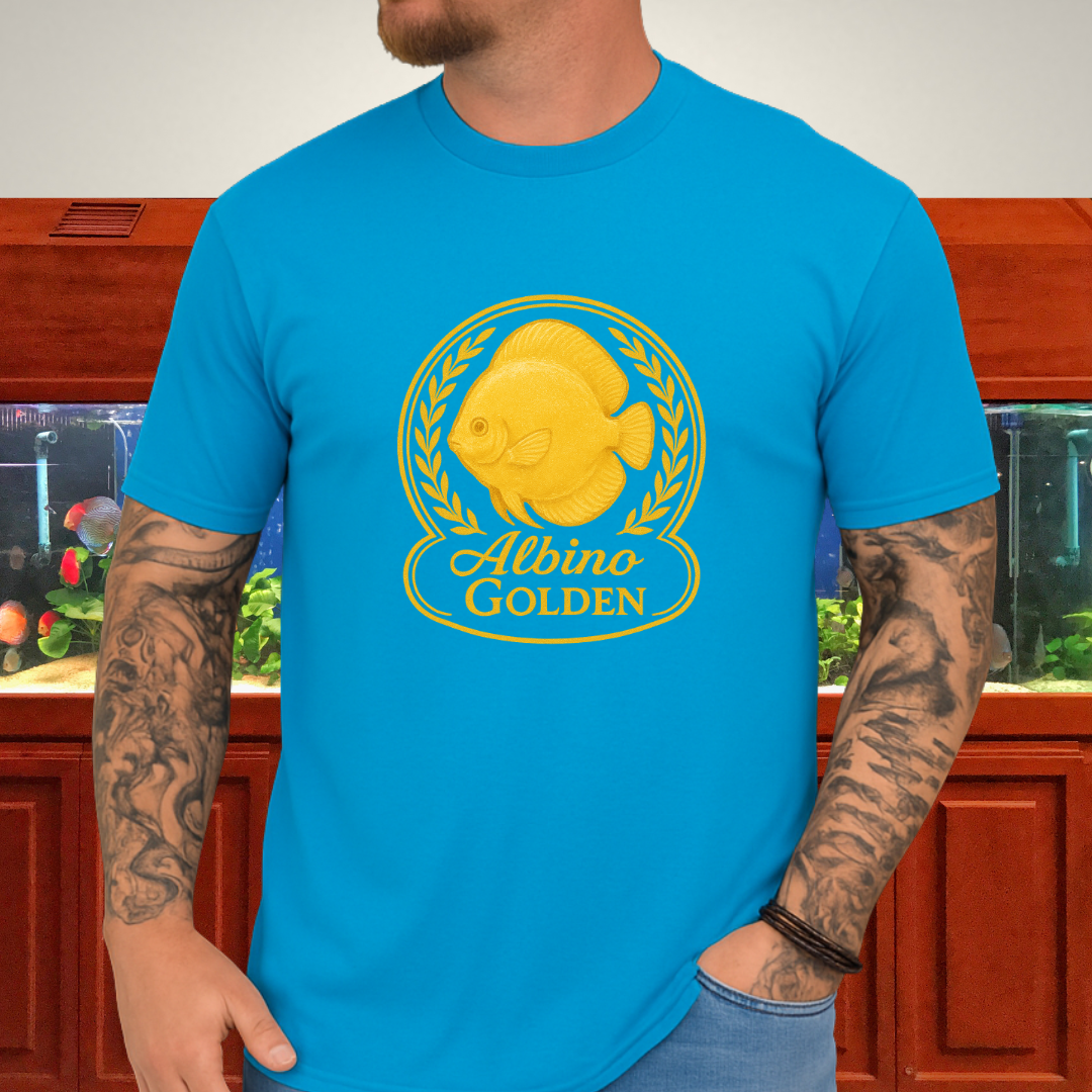 Radiant Golden Discus Retro Emblem Tee