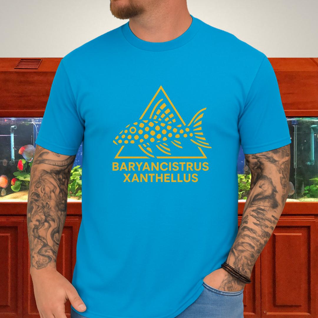 Gold Nugget Pleco Tee – Geometric Logo Catfish Design-T-Shirt-Fish & Friends Tees
