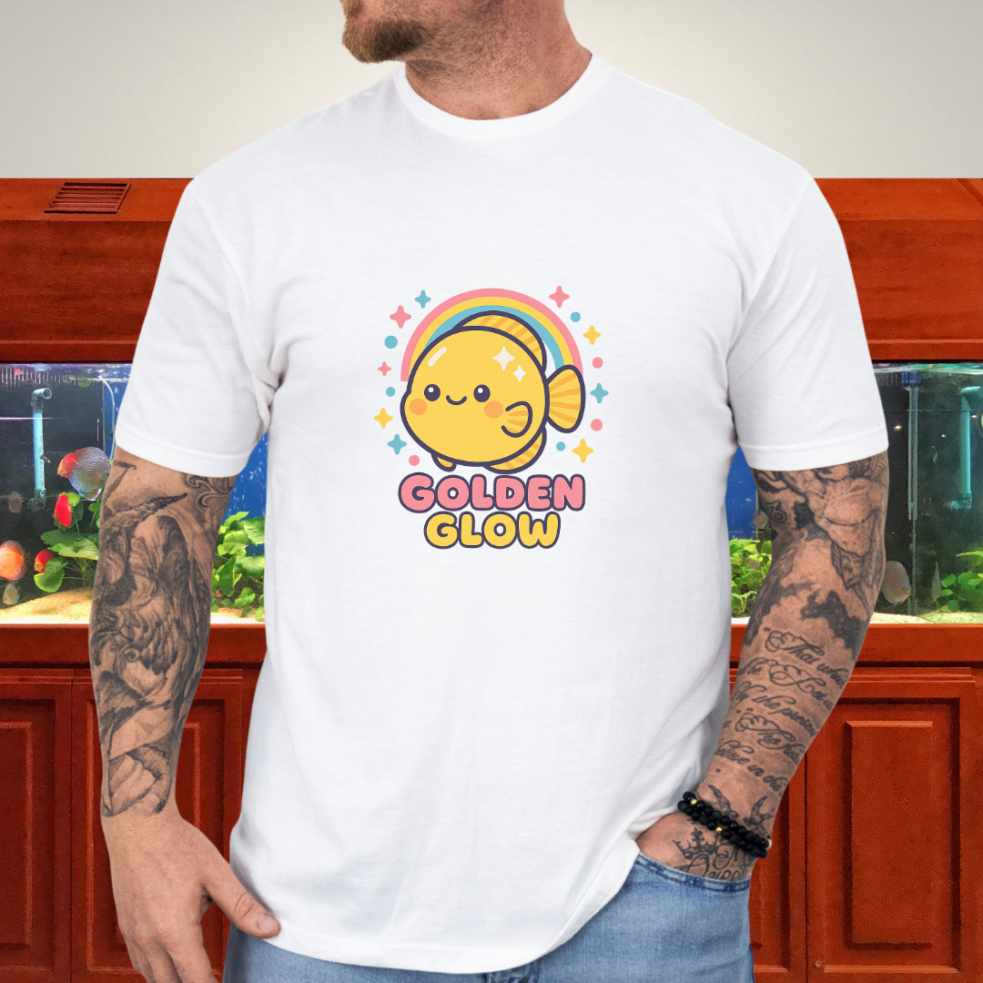 Golden Glow Kawaii Discus Rainbow Tee