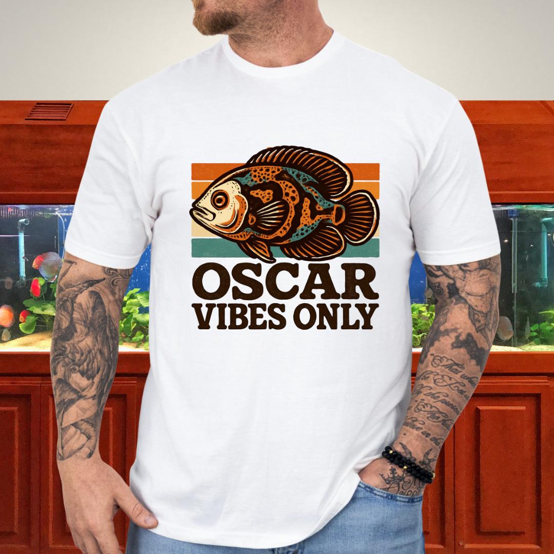 Retro Oscar Cichlid T-Shirt – 70s Groovy Fish Vibes-T-Shirt-Fish & Friends Tees