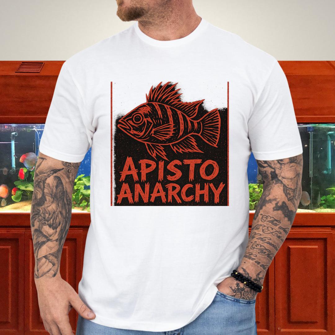 Apisto Anarchy Tee – Punk Band Poster Cichlid Design-T-Shirt-Fish & Friends Tees
