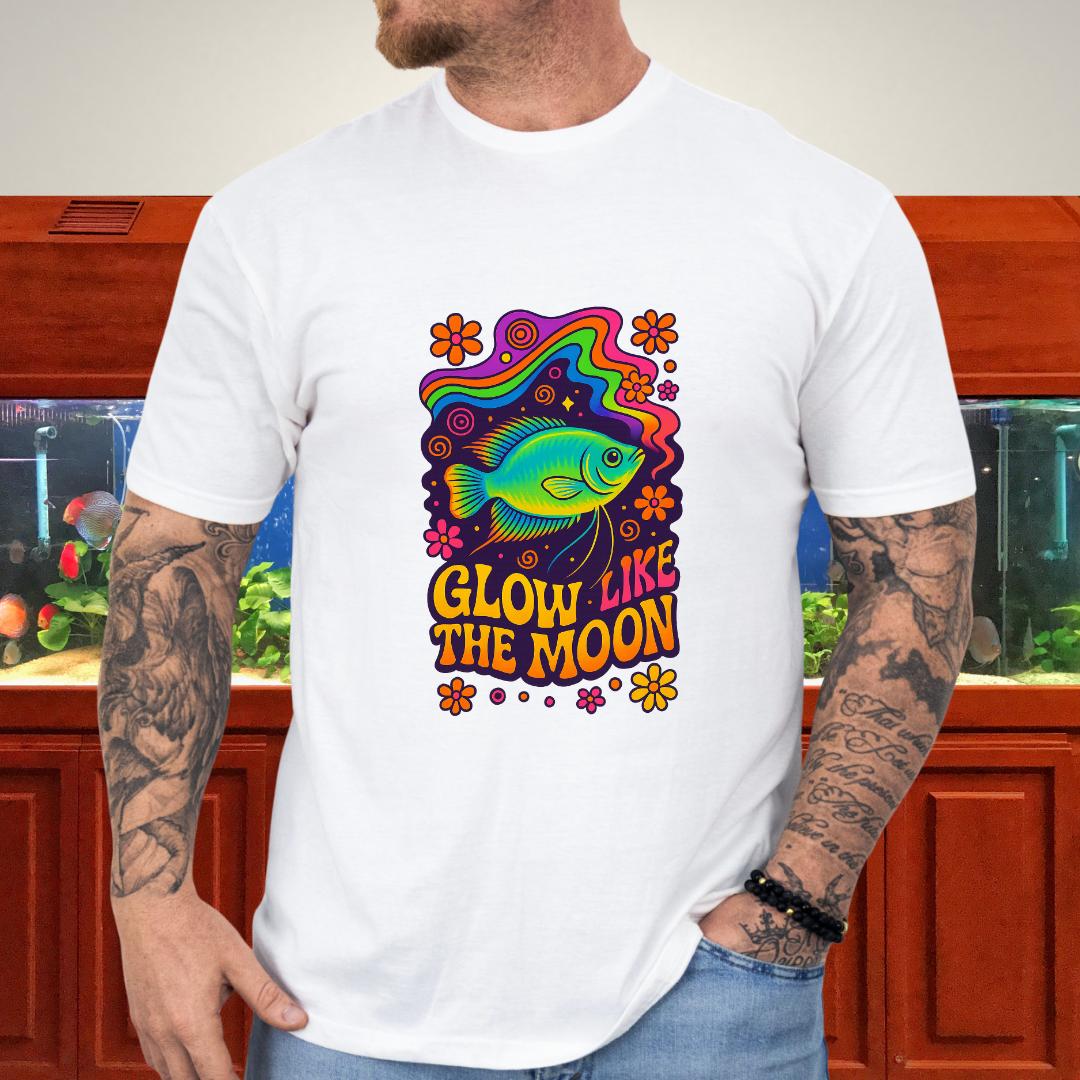 Glow Like the Moon Tee – Psychedelic Moonlight Gourami Design