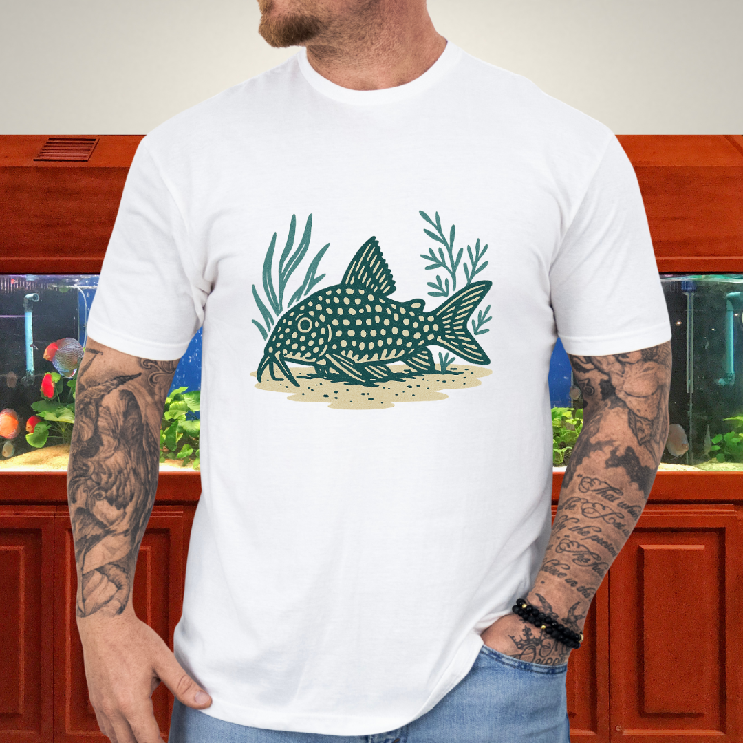 Spotted Grace Tee – Realistic Sterba’s Cory Catfish Design