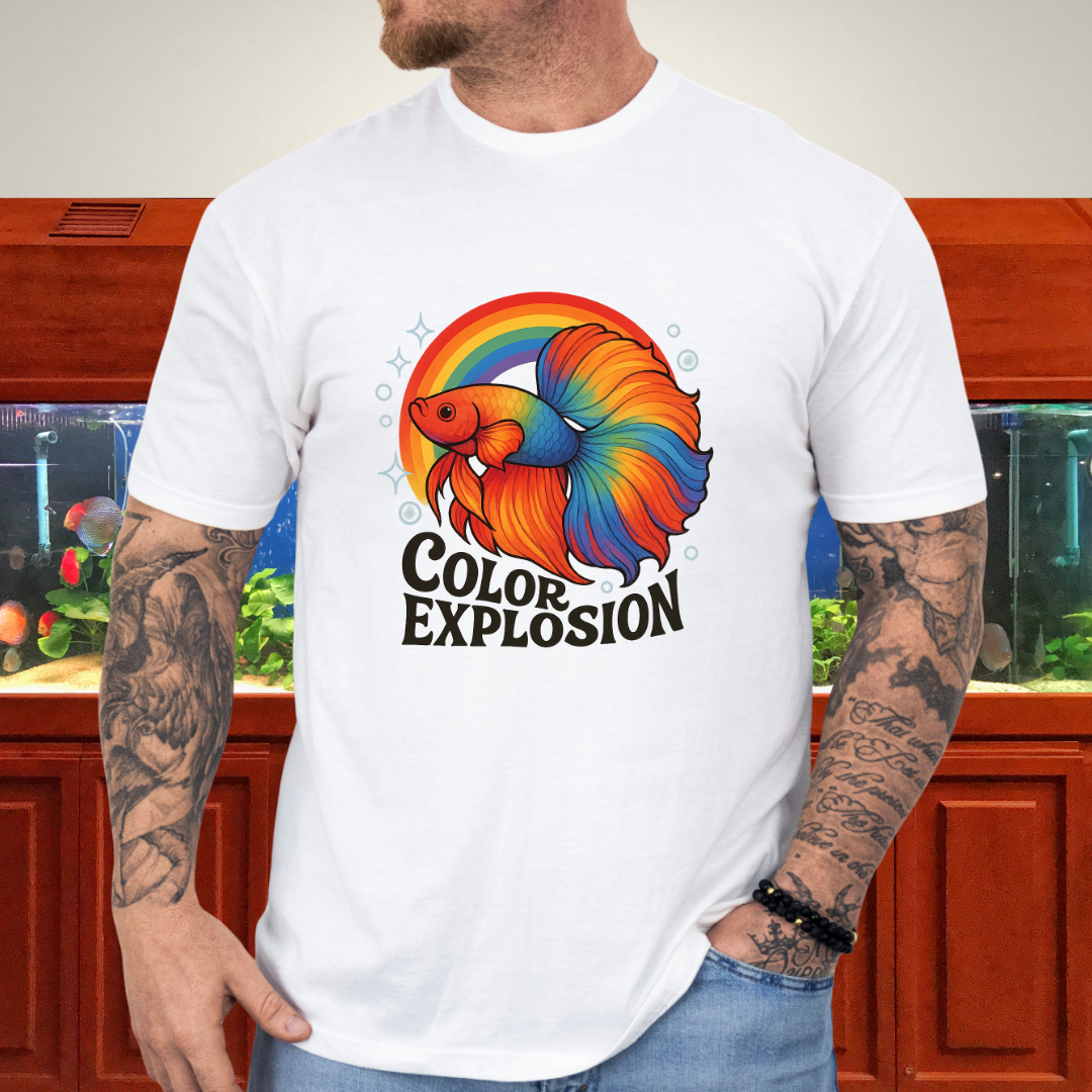 Color Explosion Rainbow Betta Fish T-Shirt
