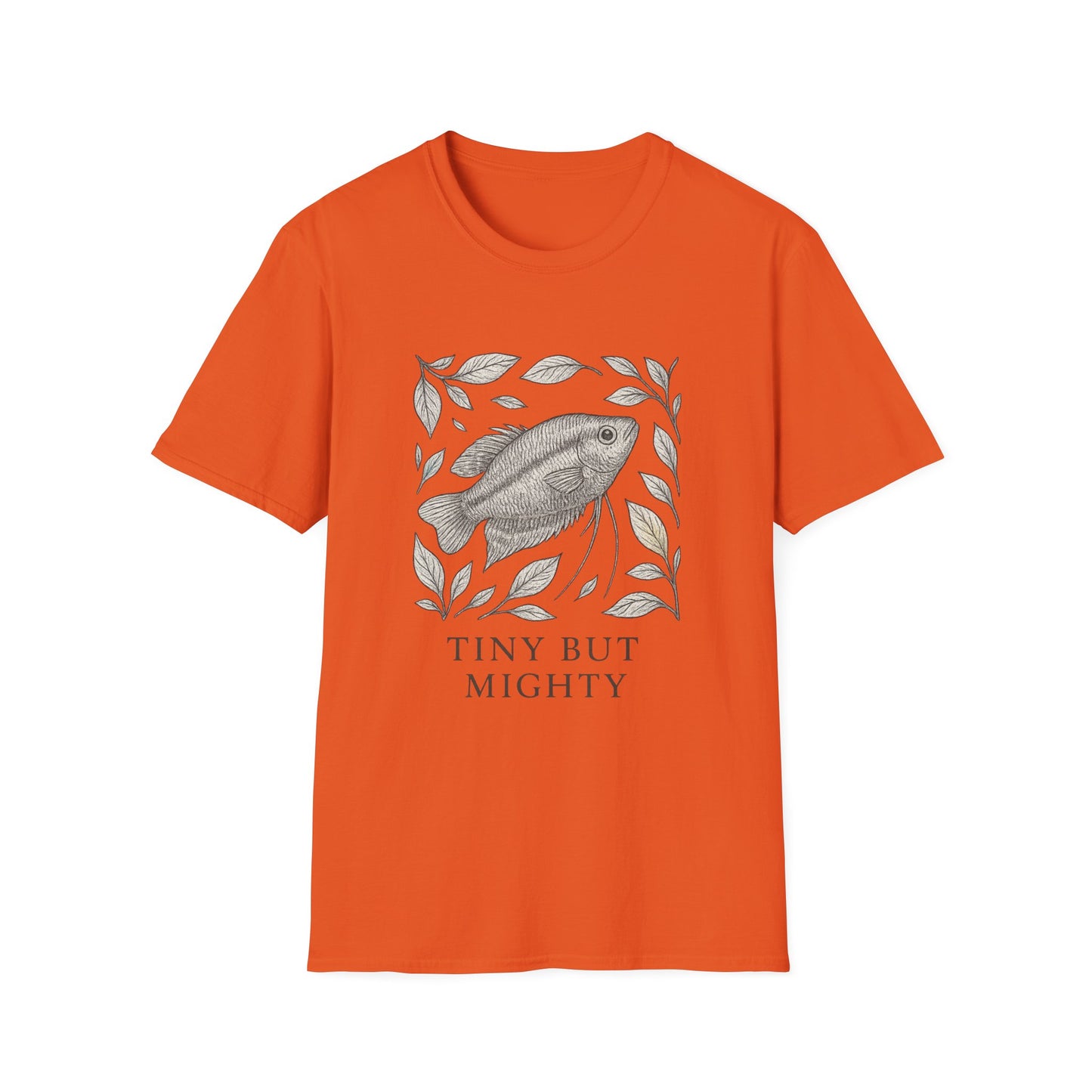 Tiny But Mighty Tee – Sparkling Gourami Hand-Sketched Design