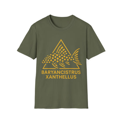 Gold Nugget Pleco Tee – Geometric Logo Catfish Design