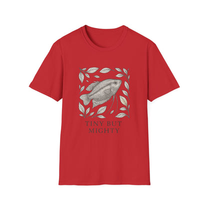 Tiny But Mighty Tee – Sparkling Gourami Hand-Sketched Design