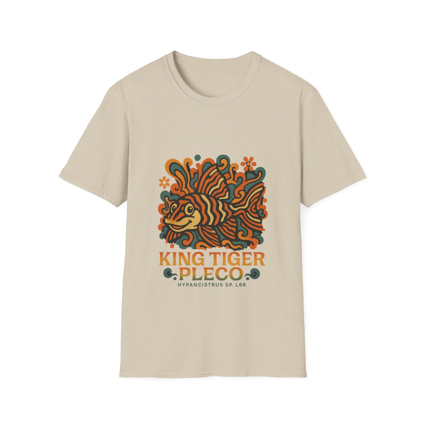 King Tiger Pleco Tee – Y2K Retro Wave Aquarium Design