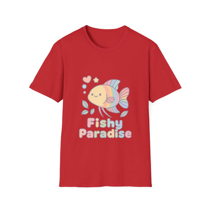 Fishy Paradise Tee – Kawaii Rainbow Paradise Fish Design