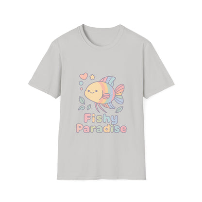 Fishy Paradise Tee – Kawaii Rainbow Paradise Fish Design