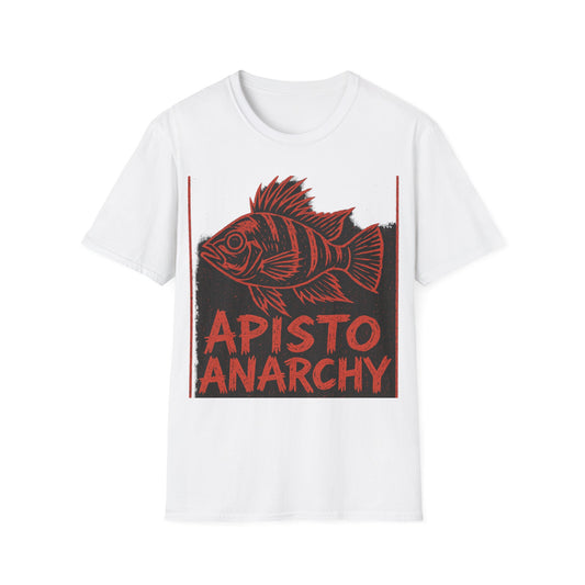 Apisto Anarchy Tee – Punk Band Poster Cichlid Design