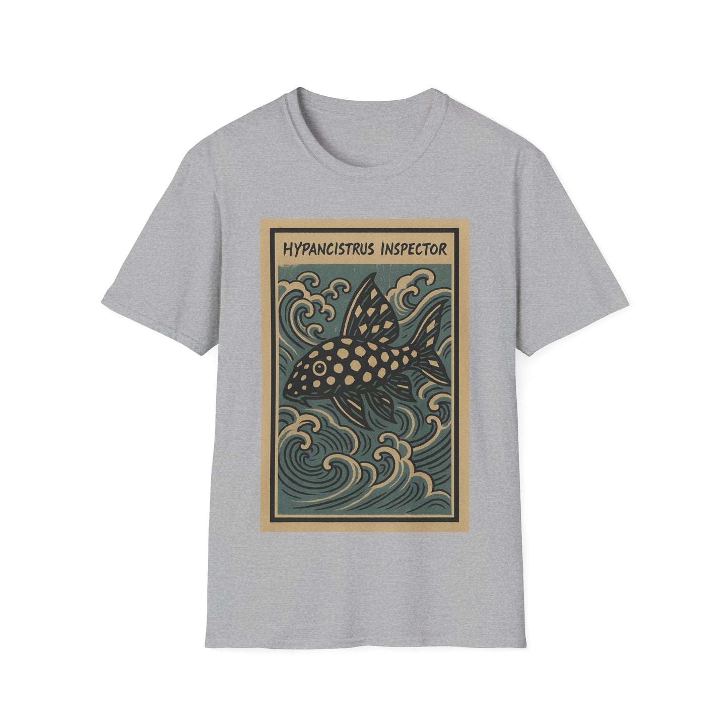 Snowball Pleco Tee – Ukiyo-e Woodblock Aquarium Art