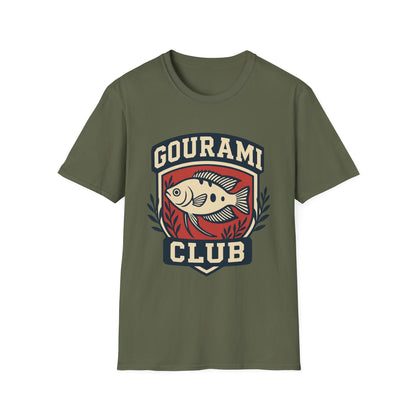 Gourami Club Tee – Retro Crest Three-Spot Gourami Design