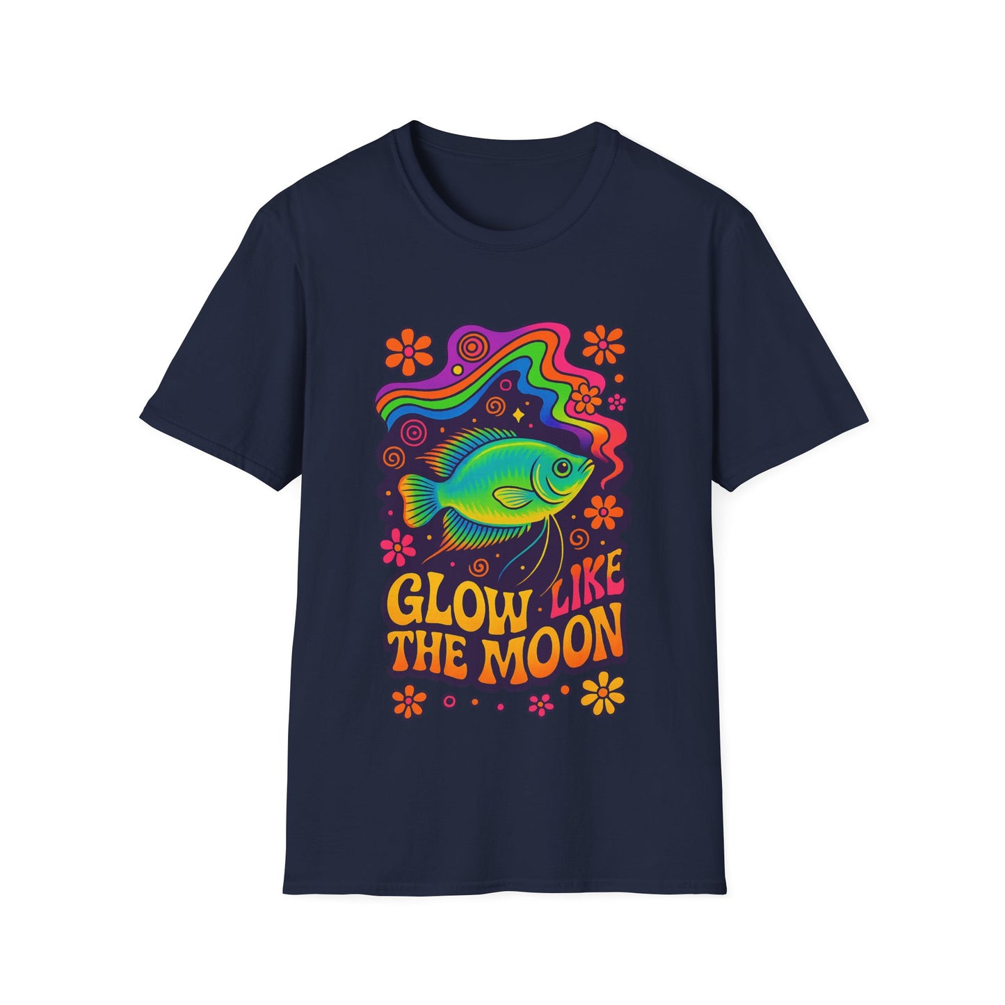 Glow Like the Moon Tee – Psychedelic Moonlight Gourami Design