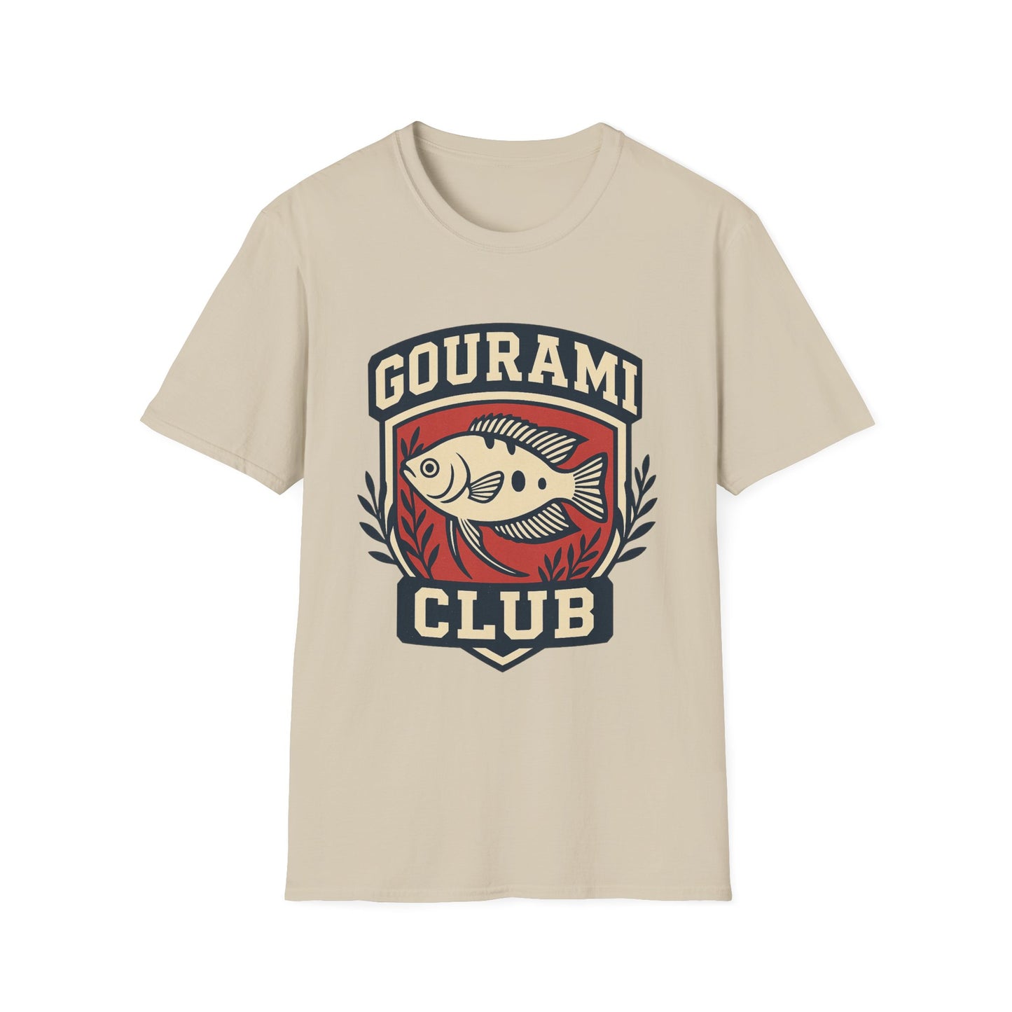Gourami Club Tee – Retro Crest Three-Spot Gourami Design