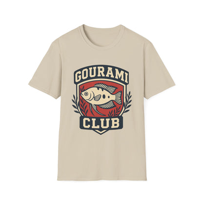 Gourami Club Tee – Retro Crest Three-Spot Gourami Design