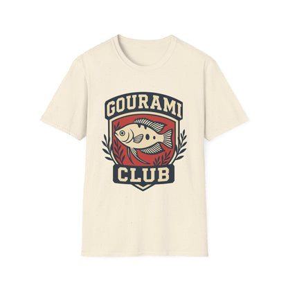 Gourami Club Tee – Retro Crest Three-Spot Gourami Design