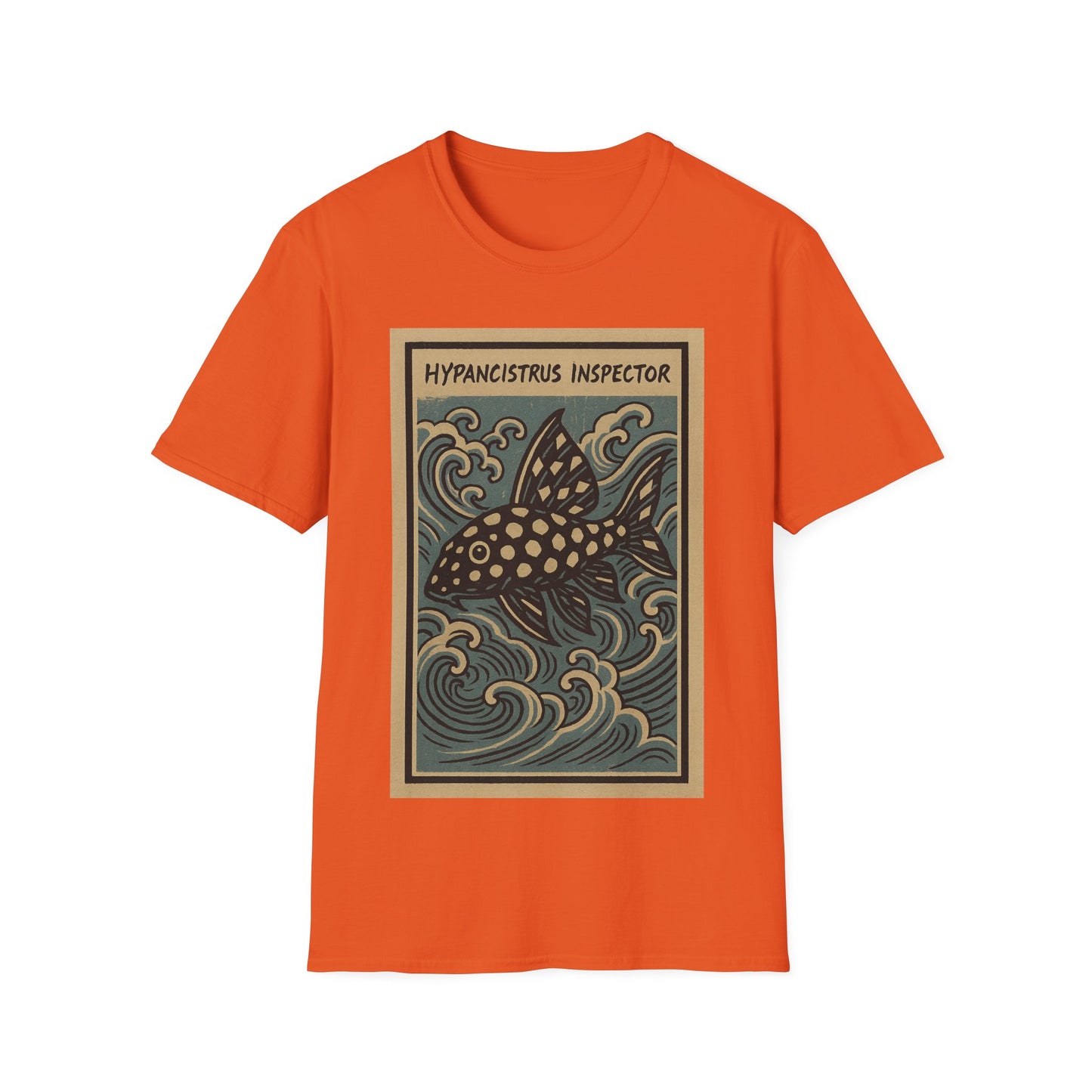 Snowball Pleco Tee – Ukiyo-e Woodblock Aquarium Art