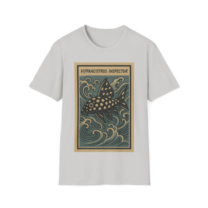 Snowball Pleco Tee – Ukiyo-e Woodblock Aquarium Art