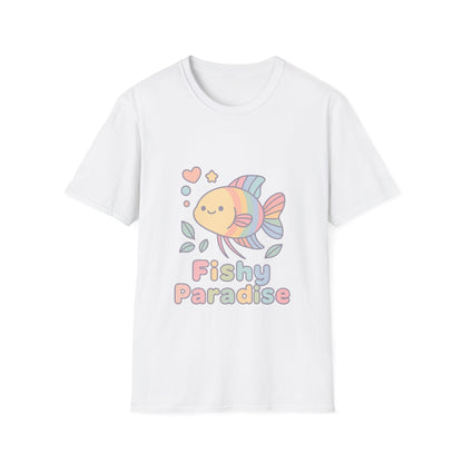 Fishy Paradise Tee – Kawaii Rainbow Paradise Fish Design