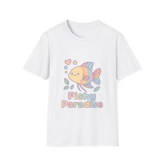 Fishy Paradise Tee – Kawaii Rainbow Paradise Fish Design