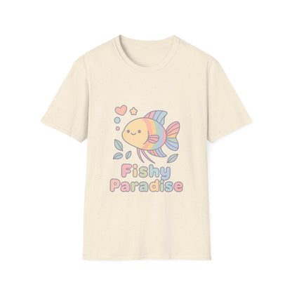 Fishy Paradise Tee – Kawaii Rainbow Paradise Fish Design