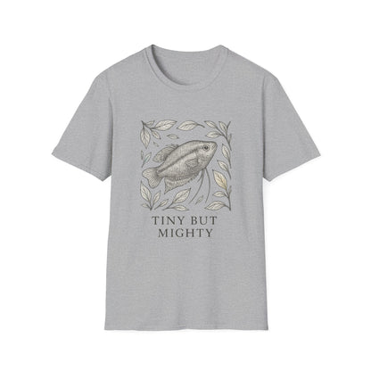Tiny But Mighty Tee – Sparkling Gourami Hand-Sketched Design