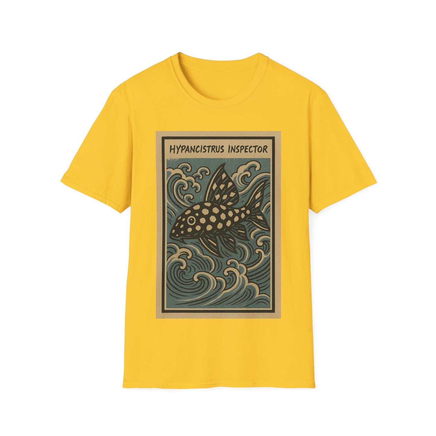 Snowball Pleco Tee – Ukiyo-e Woodblock Aquarium Art