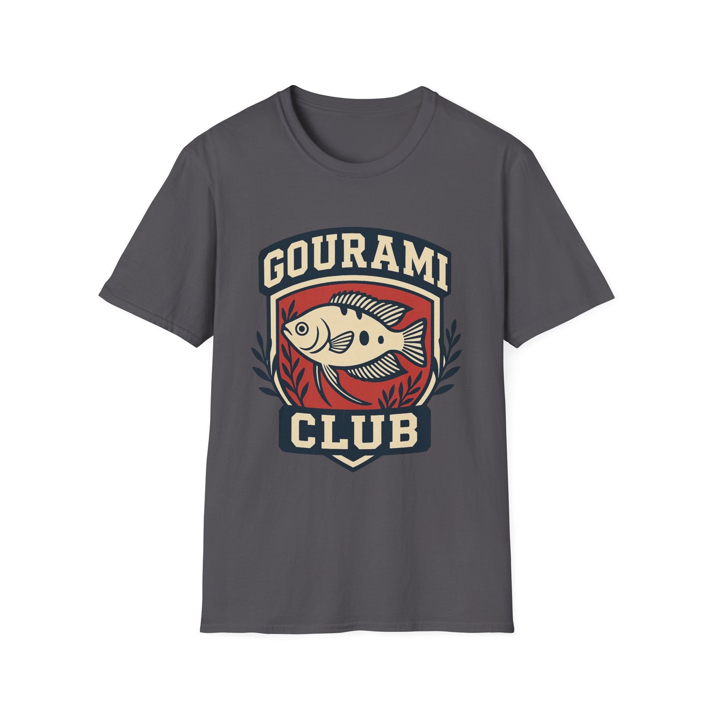 Gourami Club Tee – Retro Crest Three-Spot Gourami Design