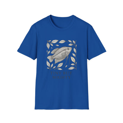 Tiny But Mighty Tee – Sparkling Gourami Hand-Sketched Design