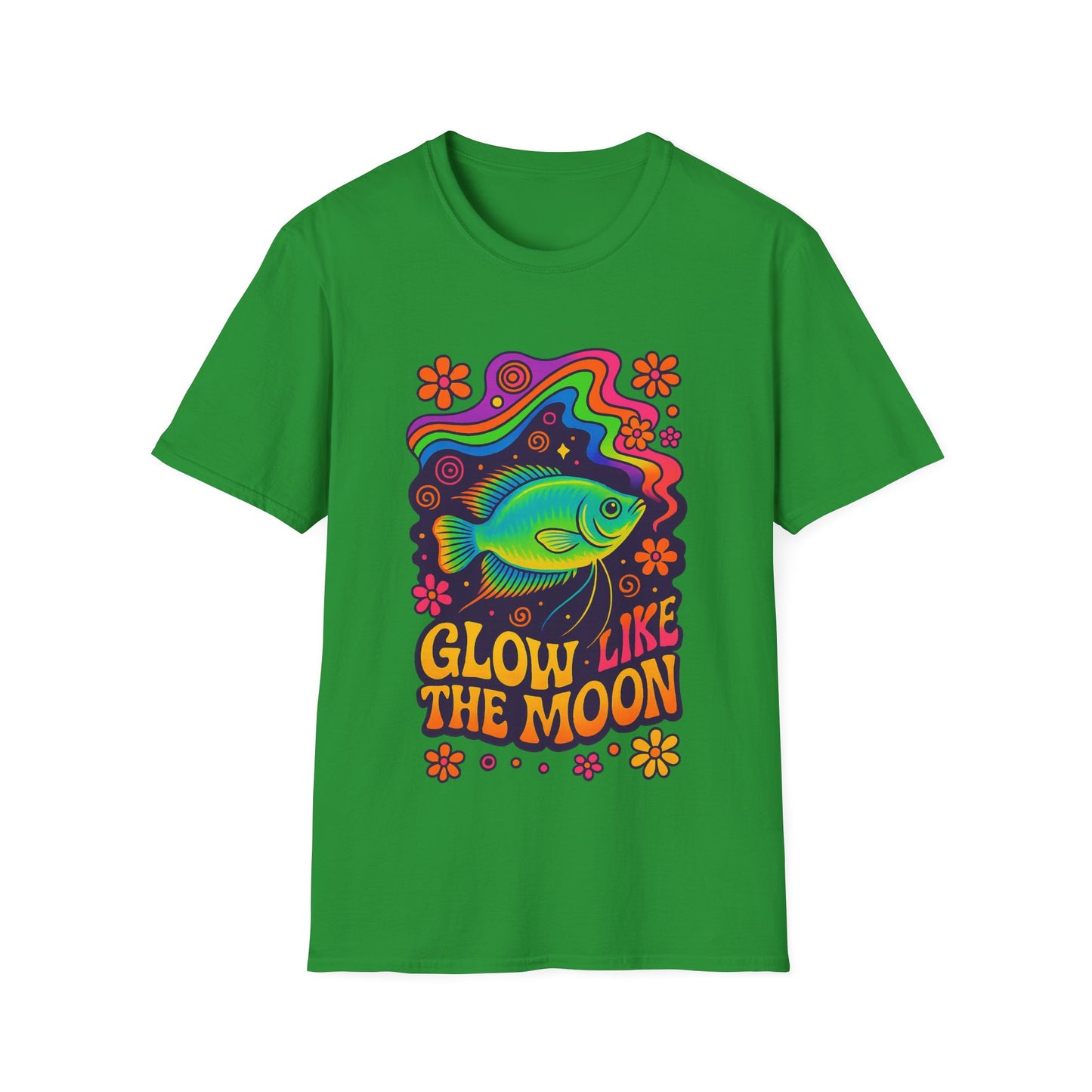 Glow Like the Moon Tee – Psychedelic Moonlight Gourami Design