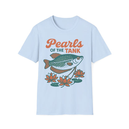 Pearls of the Tank Tee – Retro Pearl Gourami Lotus Design