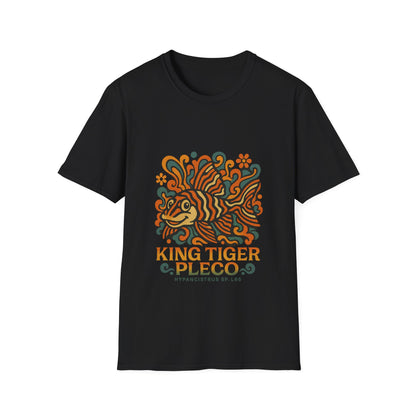 King Tiger Pleco Tee – Y2K Retro Wave Aquarium Design
