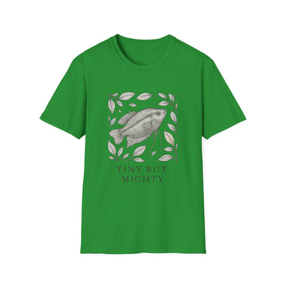 Tiny But Mighty Tee – Sparkling Gourami Hand-Sketched Design