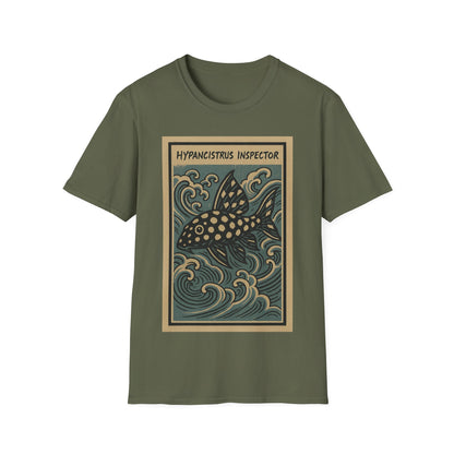 Snowball Pleco Tee – Ukiyo-e Woodblock Aquarium Art