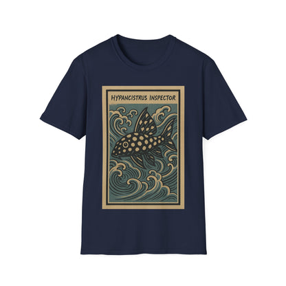 Snowball Pleco Tee – Ukiyo-e Woodblock Aquarium Art