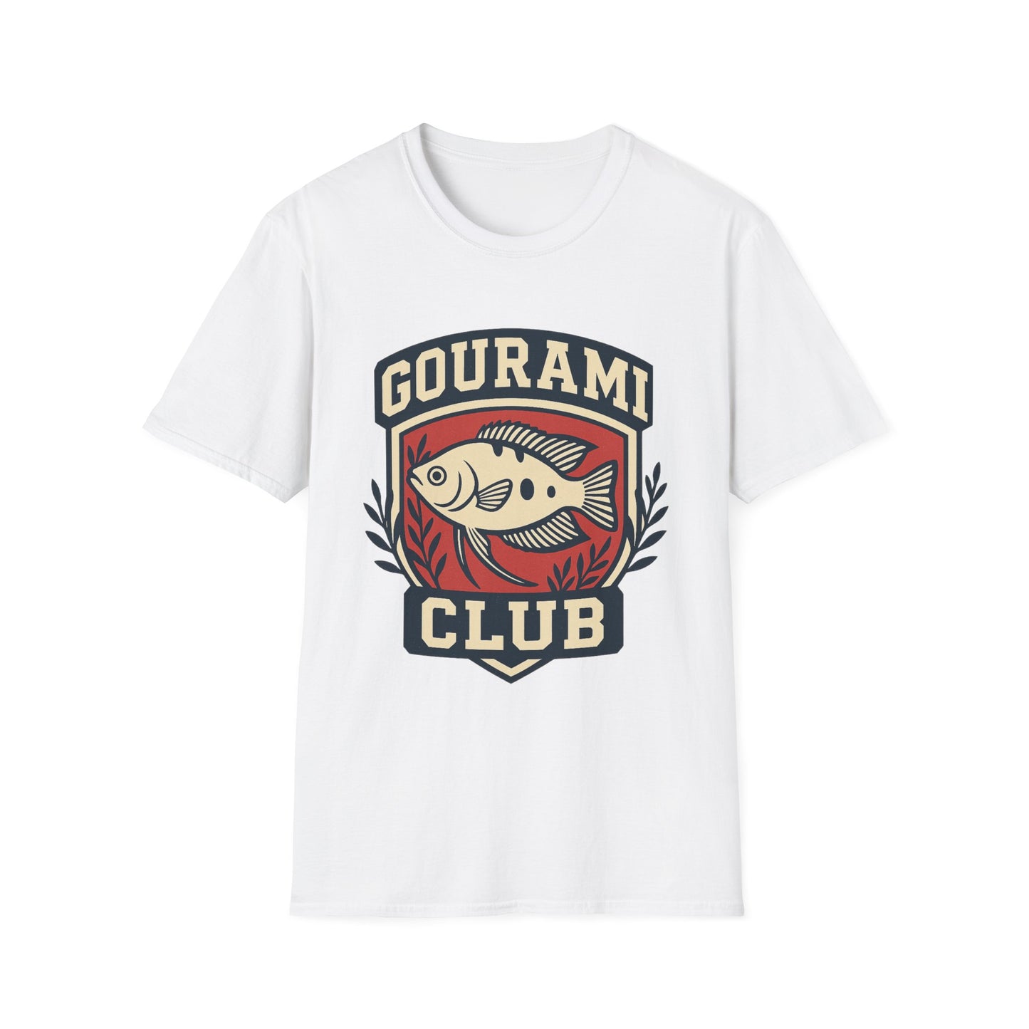 Gourami Club Tee – Retro Crest Three-Spot Gourami Design