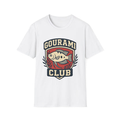 Gourami Club Tee – Retro Crest Three-Spot Gourami Design
