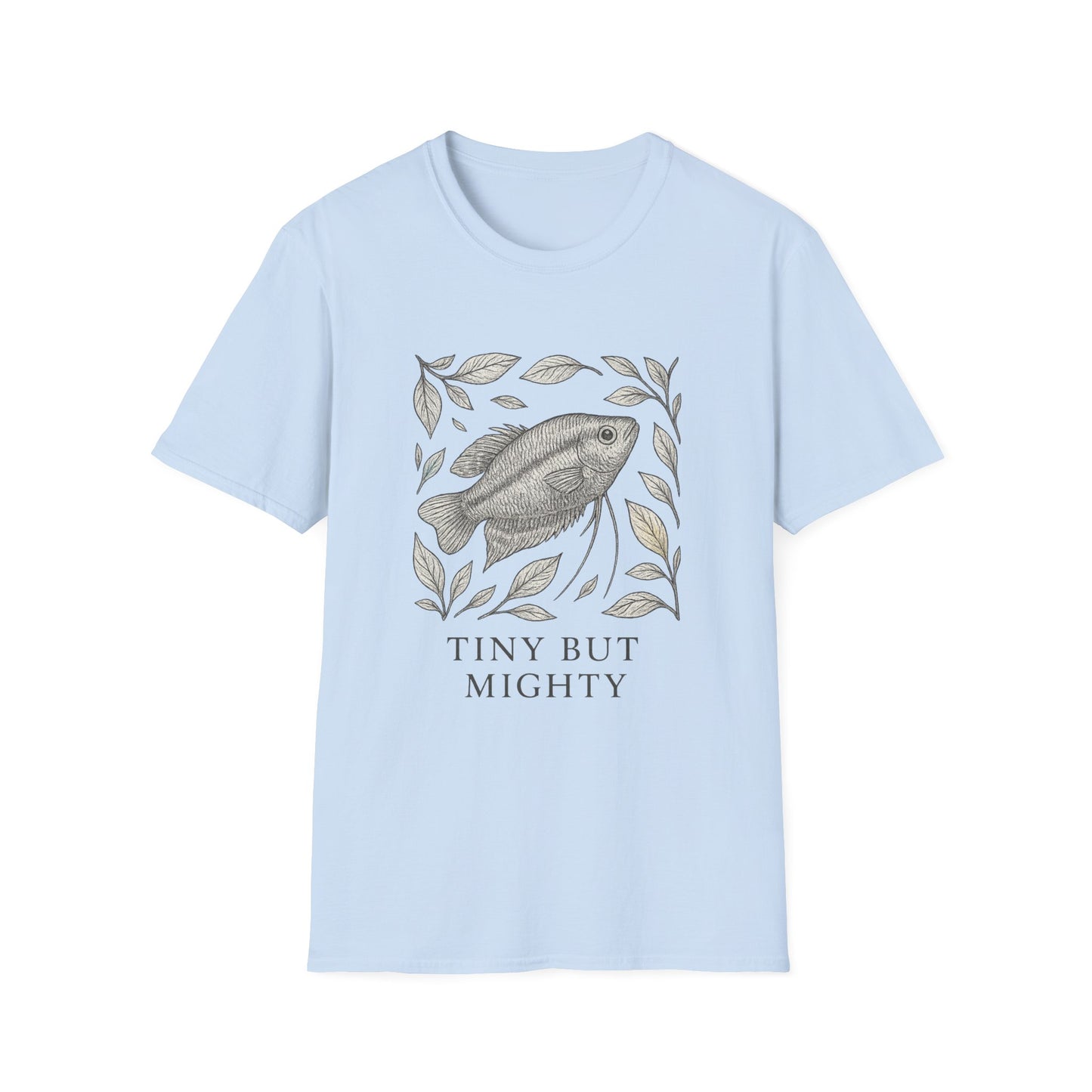 Tiny But Mighty Tee – Sparkling Gourami Hand-Sketched Design