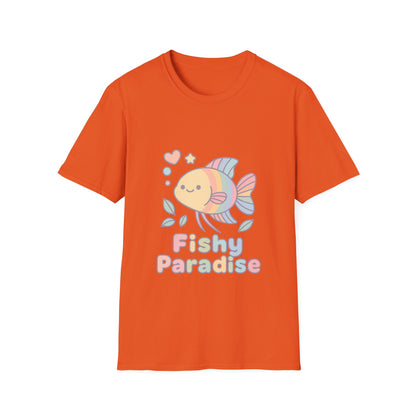 Fishy Paradise Tee – Kawaii Rainbow Paradise Fish Design