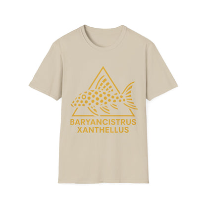 Gold Nugget Pleco Tee – Geometric Logo Catfish Design