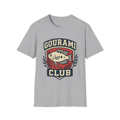 Gourami Club Tee – Retro Crest Three-Spot Gourami Design