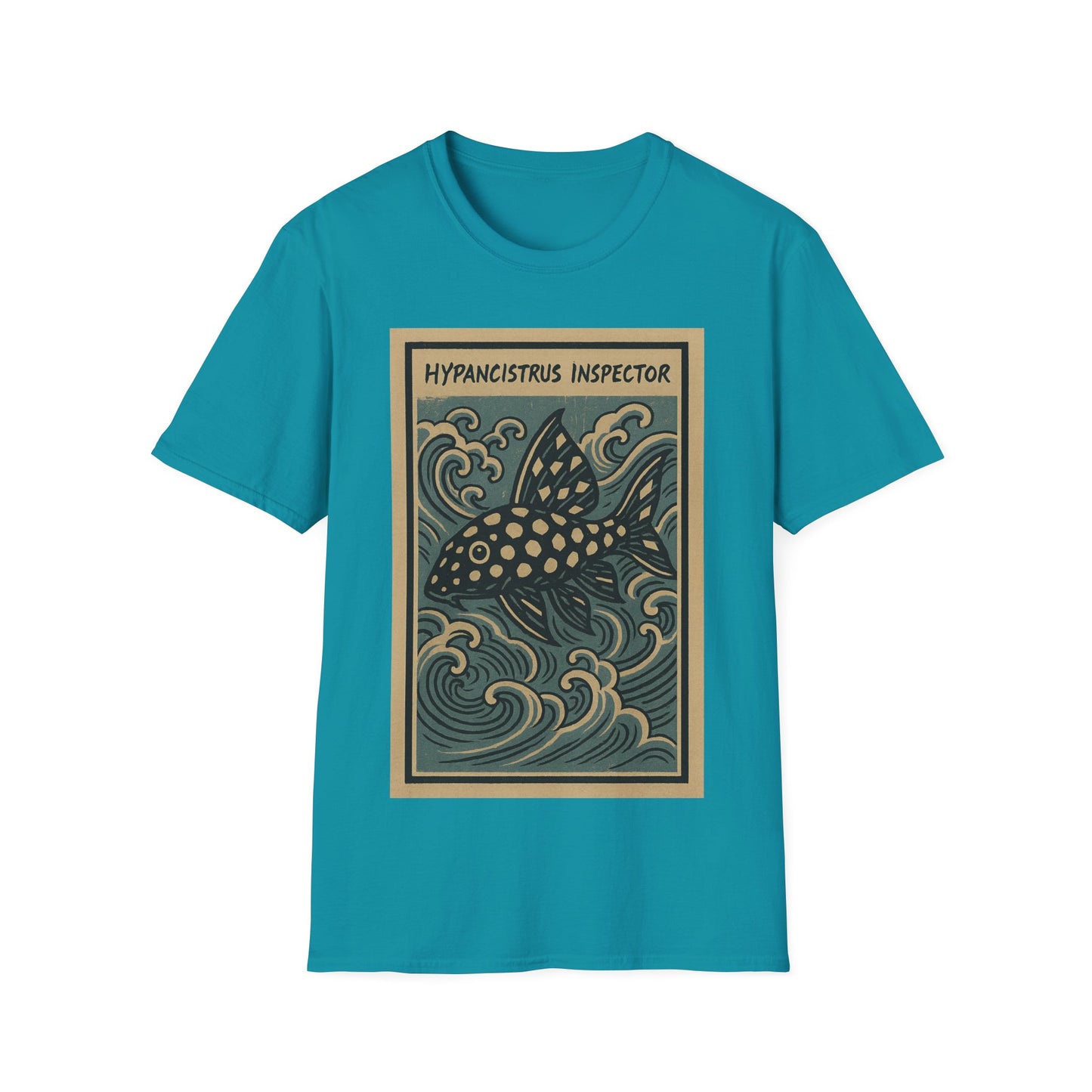 Snowball Pleco Tee – Ukiyo-e Woodblock Aquarium Art