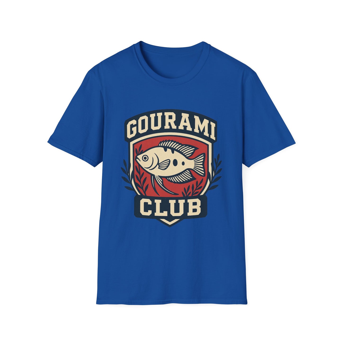 Gourami Club Tee – Retro Crest Three-Spot Gourami Design