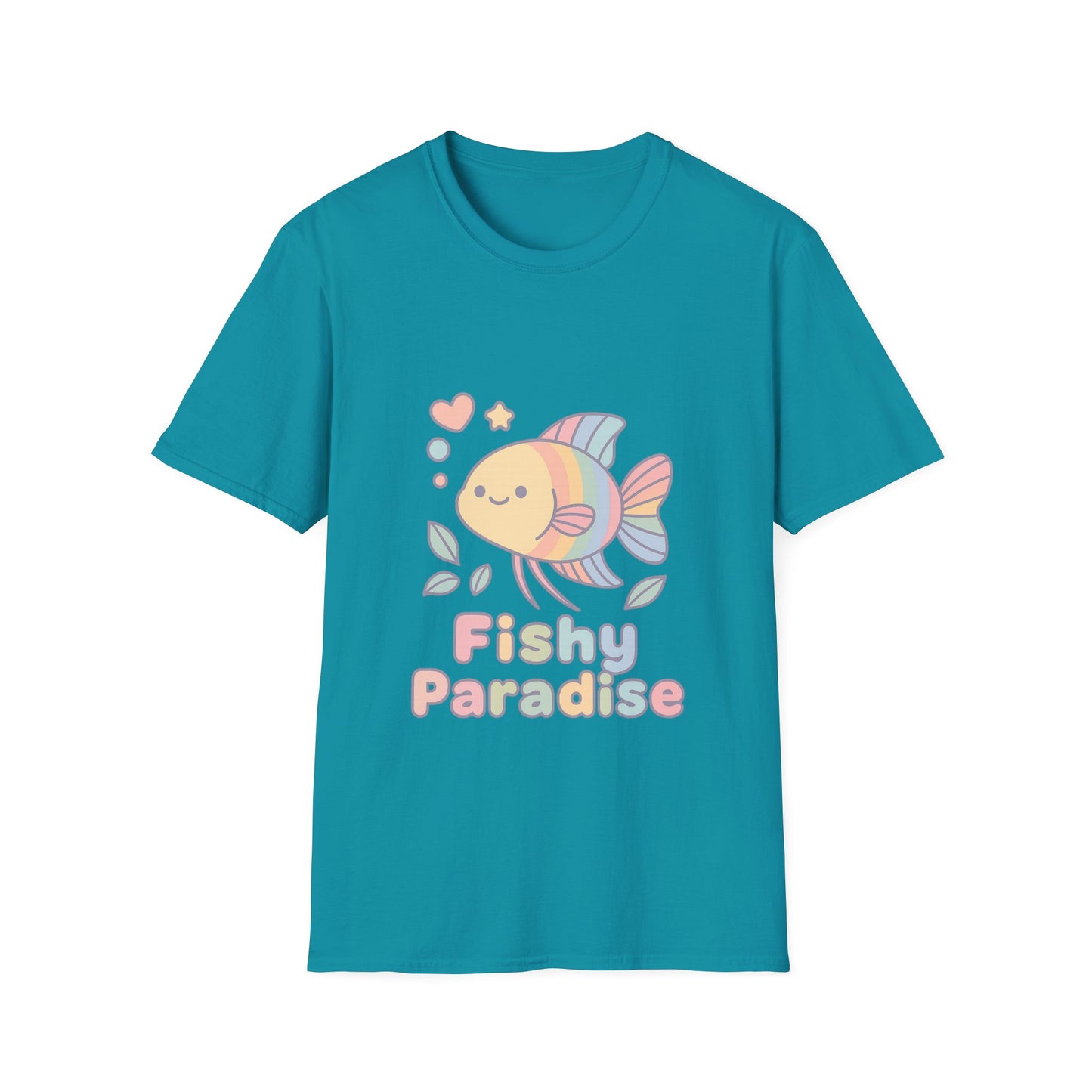 Fishy Paradise Tee – Kawaii Rainbow Paradise Fish Design