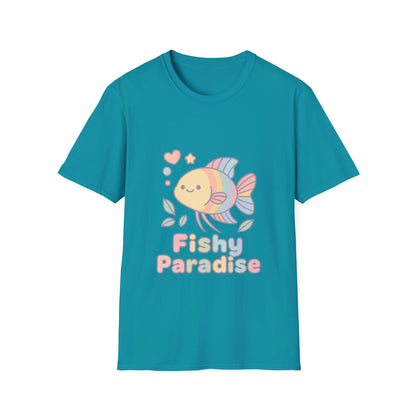 Fishy Paradise Tee – Kawaii Rainbow Paradise Fish Design