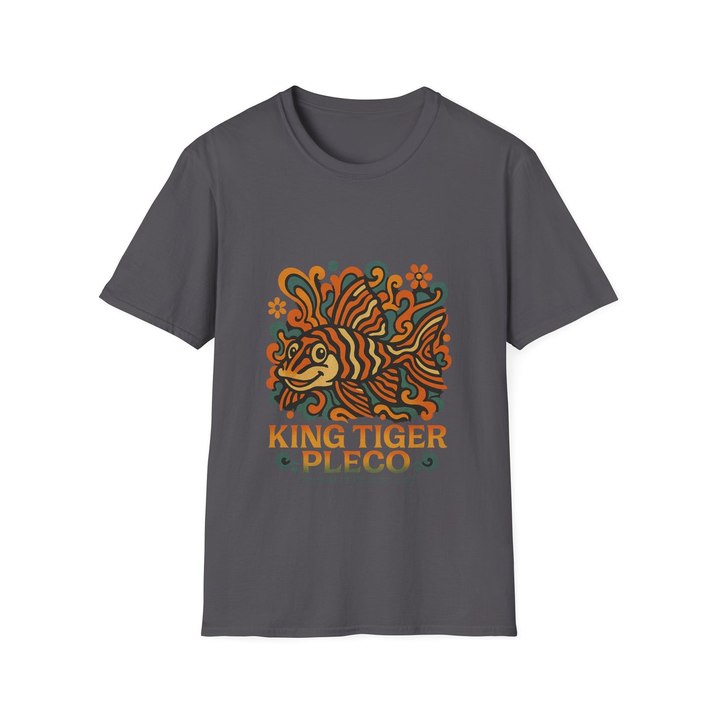 King Tiger Pleco Tee – Y2K Retro Wave Aquarium Design