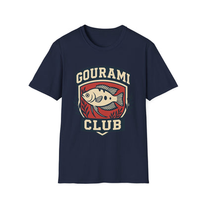 Gourami Club Tee – Retro Crest Three-Spot Gourami Design