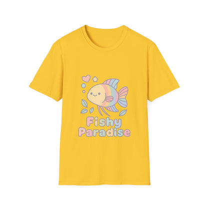 Fishy Paradise Tee – Kawaii Rainbow Paradise Fish Design