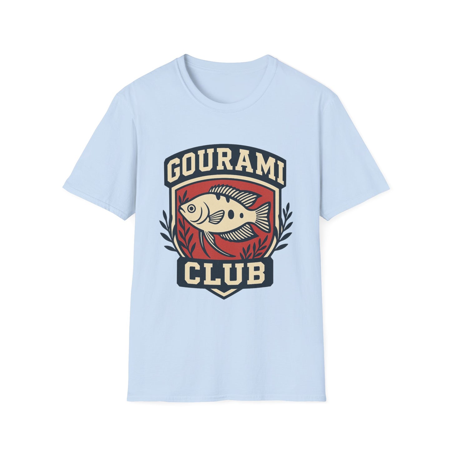 Gourami Club Tee – Retro Crest Three-Spot Gourami Design